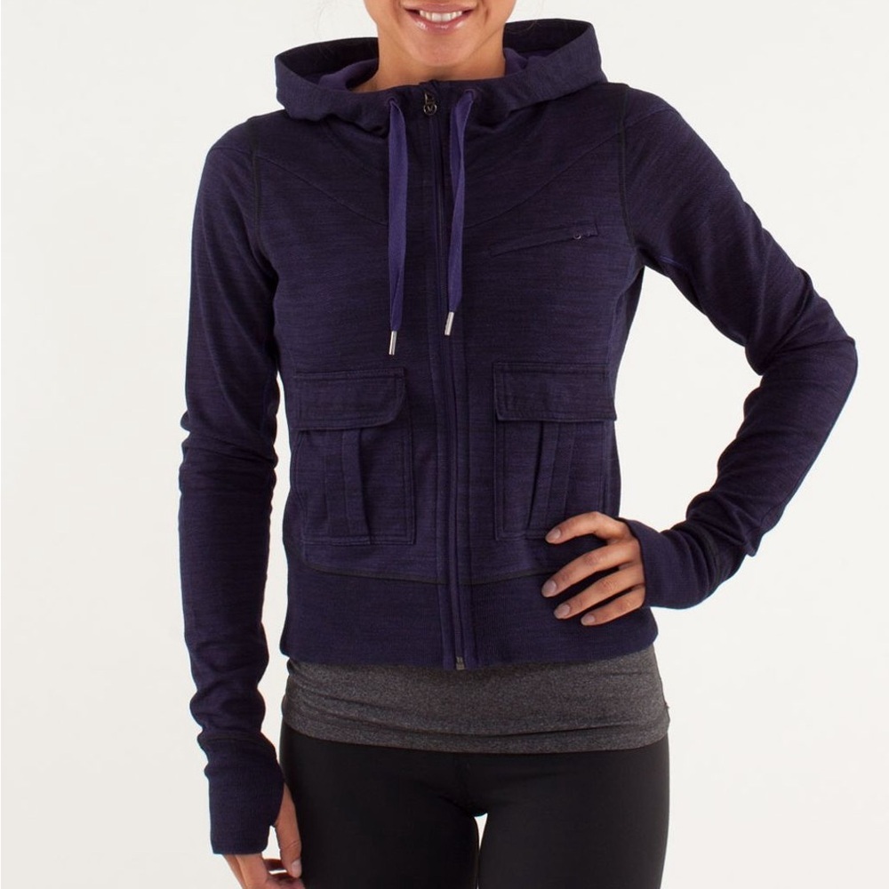 Lululemon Carry And Go Hoodie Commuter Denim Dense Purple Size 10